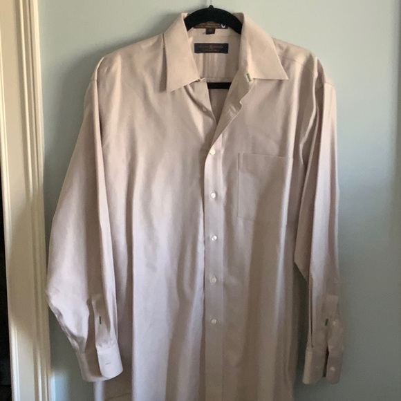 MENS BEIGE SHIRT TOMMY HILFINGER  15 1/2- 33 - Picture 6 of 8
